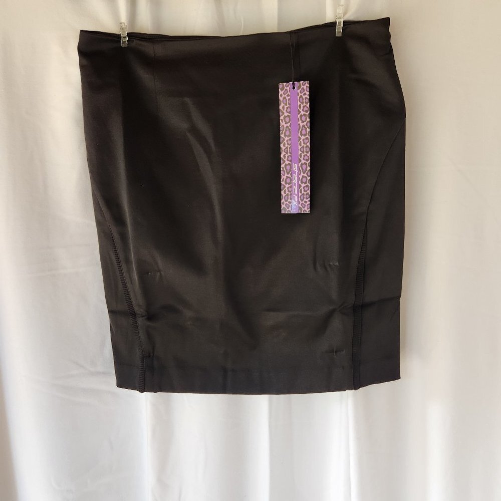 Shape FX women's shapewear pencil skirt black size 8 fully lined